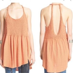 FREE PEOPLE: Orange Mountain View Knit Tank -Size Medium